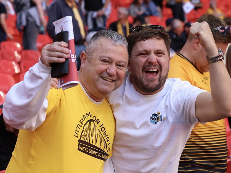 Littlehampton Town fans and players at Wembley for the FA Vase final
