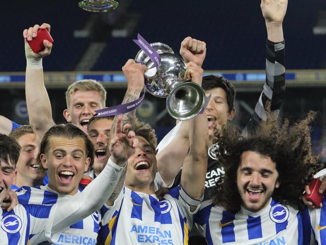 Brighton and Hove Albion v Worthing - Sussex Senior Challenge Cup final 2021/22 season. Picture by Cory Pickford