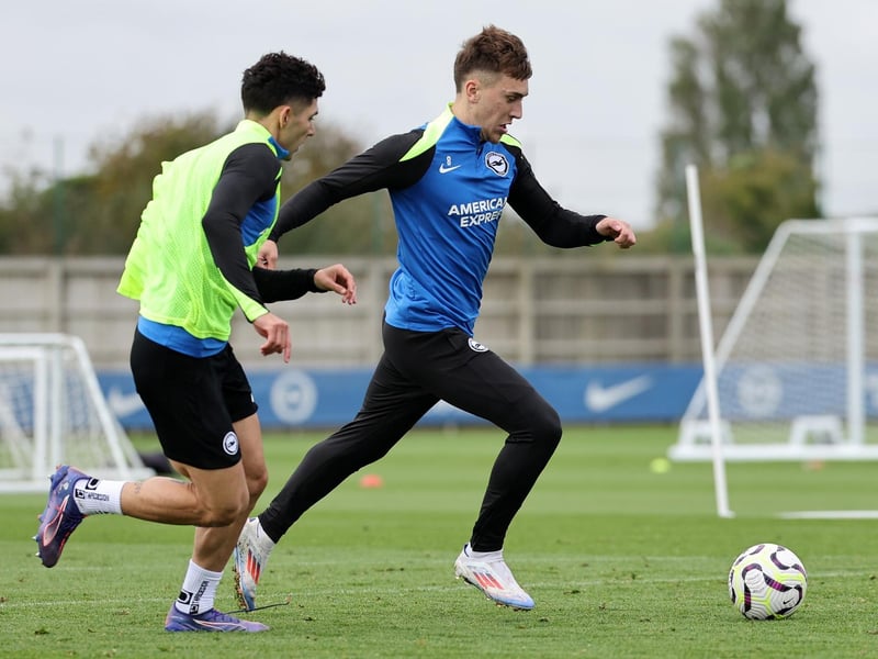 Brajan Gruda will hope to make his first appearance for Brighton against Tottenham