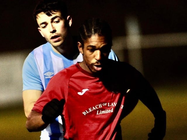 Action from Worthing United v Arundel in the SCFL Division 1