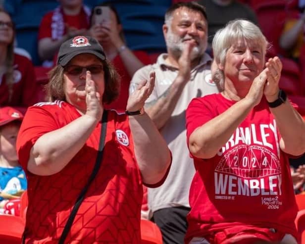 Crawley Town fans at Wembley | Picture: Eva Gilbert