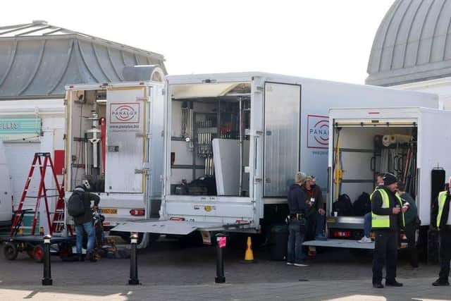 Camera crews were spotted in Worthing last March, as the production for Empire of Light came to West Sussex. Photo: Eddie Mitchell