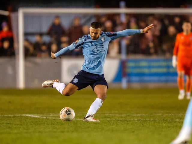 Action from Eastbourne Borough's 2-1 win at Taunton Town in National League South