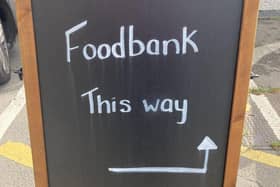 Horsham District Foodbank sign