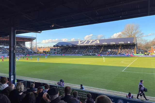 View from the away end at Stockport County on Saturday.