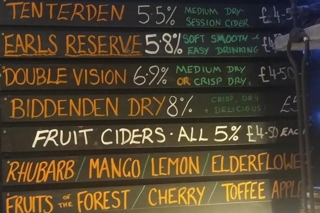 Just some of the ciders being offered this week