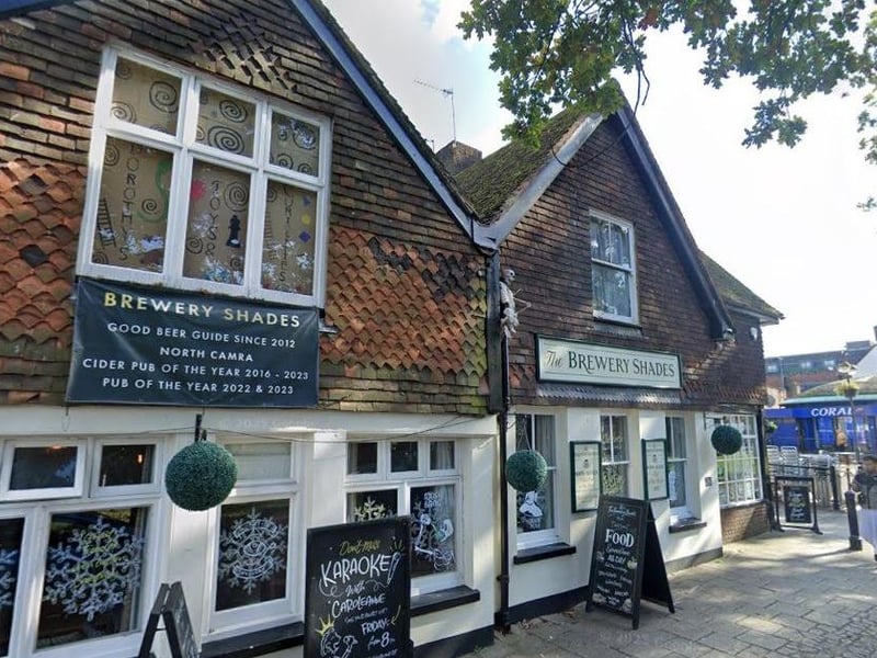Simon Latham said: "Brewery Shades by a mile. Convenient location, plus great cask/keg beer selection as well as lovely ciders too" Natty Jane said: "Brewery Shades Crawley by a long mile"