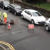 Pothole repairs on Belmore Road