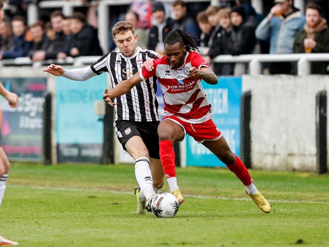 Action from Eastbourne Borough's visit to Bath City in National League South