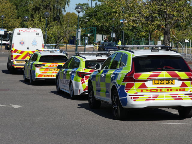 Emergency services outside the shopping centre on the morning of Monday, August 17