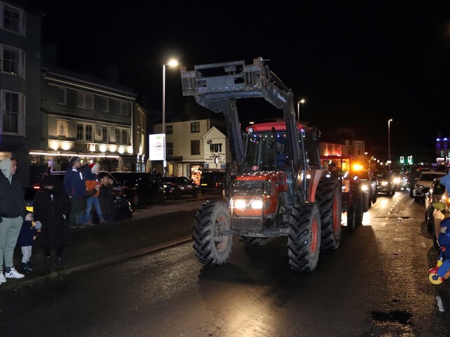 The Christmas Tractor Run 2024 leaving Hastings Old Town on December 21. Photo by Kevin Boorman.
