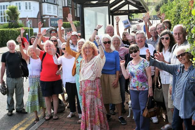 Meads residents gather to celebrate 5G mast being refused.