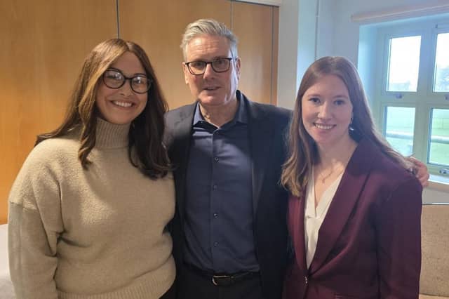 Jules Fielder, Prime Minister Sir Keir Starmer, and Hastings MP, Helena Dollimore