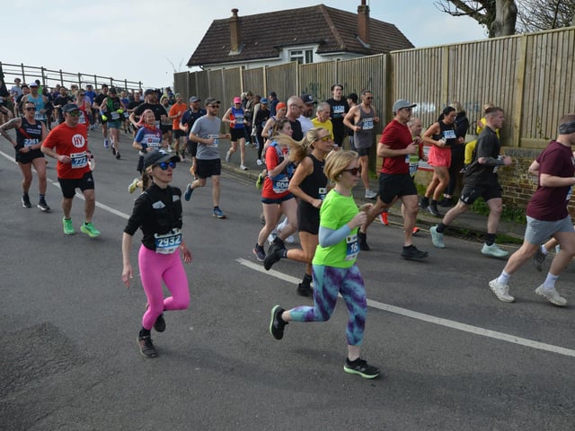 Action in the 2026 Hastings Half Marathon