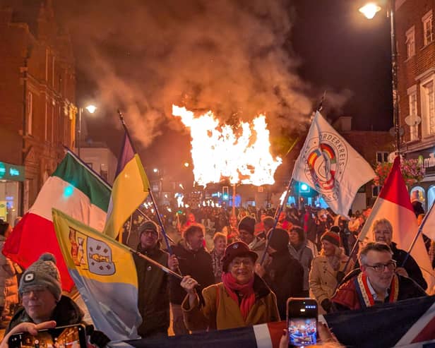 Thousands gather as East Grinstead Bonfire Society hosts annual spectacular. (Image: contributed)