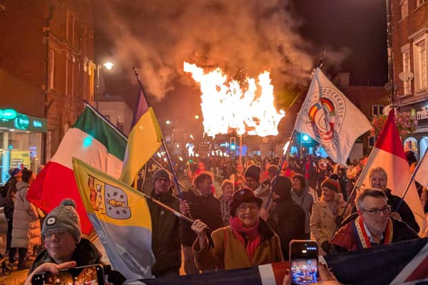 Thousands gather as East Grinstead Bonfire Society hosts annual spectacular. (Image: contributed)