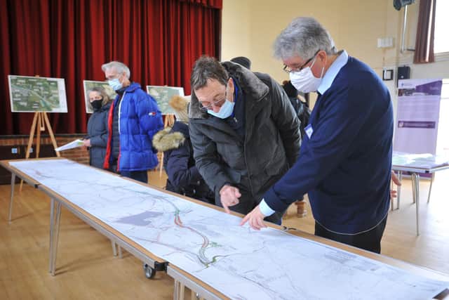 National Highways’ consultation event held at Walberton Village Hall earlier this year