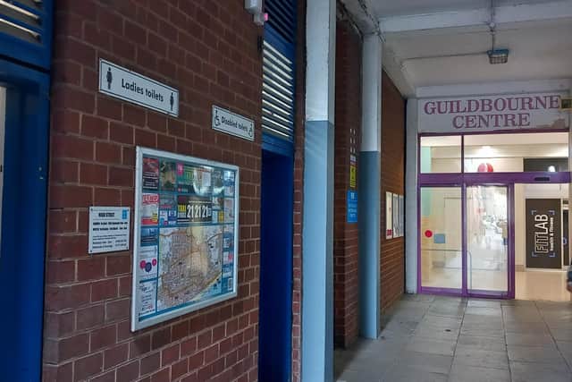 The toilets, at the Chatsworth Road entrance to the Guildbourne Centre, were identified as being ‘most in need of an overhaul’. Photo: Worthing Borough Council