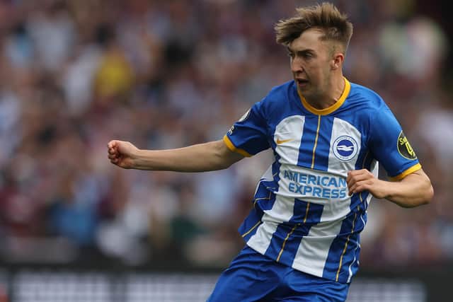 Jack Hinshelwood makes his Brighton & Hove Albion first team bow during the Premier League match at Aston Villa (Photo by Matthew Lewis/Getty Images)