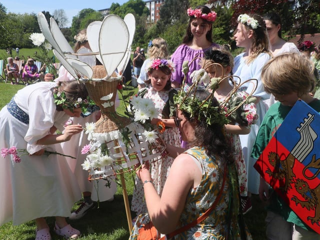 Crowning of the May Queen 2024 in Alexandra Park, Hastings, May 12. Photo by Roberts Photographic.