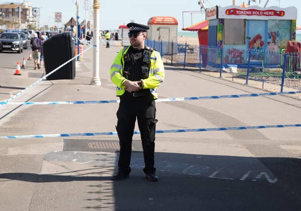 Police at the scene in Bognor Regis. Picture: Sussex News and Pictures