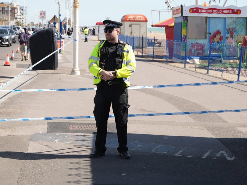 Police at the scene in Bognor Regis. Picture: Sussex News and Pictures