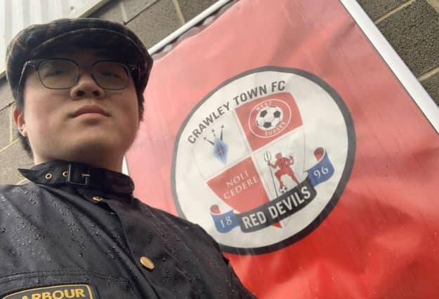 Mr Wang Guanpeng outside the Broadfield Stadium