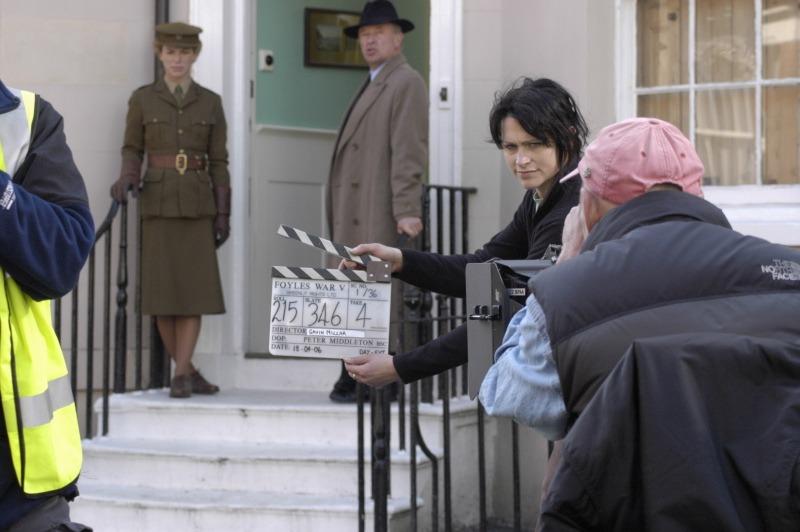 Various photos during the filming of Foyles War in Hastings. 'St Just', in Croft Road, Hastings, was used as the residence of Detective Chief Superintendent Christopher Foyle in the British detective drama television series set during and shortly after the Second World War.