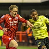 Crawley Town striker Will Swan in action against Charlton Athletic | Picture: Grant Mansfield/Mansfield Media