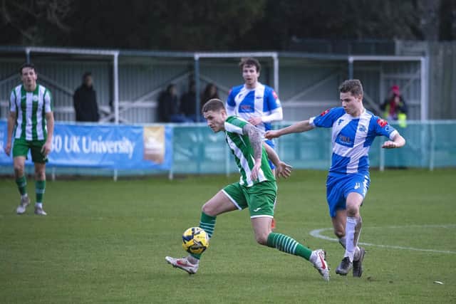 Chichester City in recent action against Sheppey - and they returned to form in beating Haywards Heath 4-0 | Picture: Neil Holmes