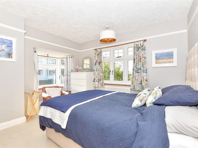 Upstairs, there are three double bedrooms