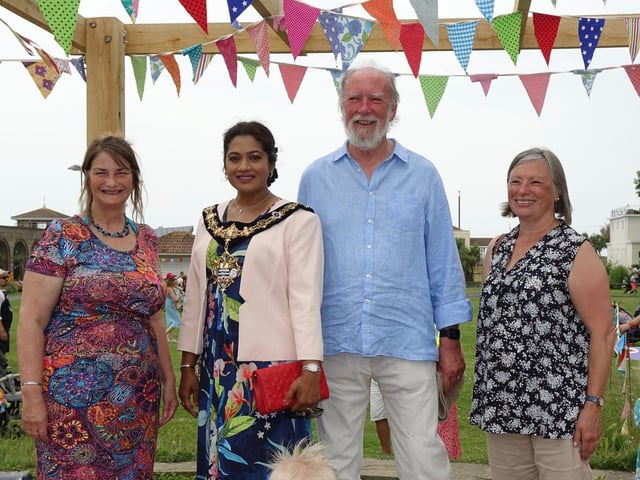 Worthing mayor Henna Chowdhury with ward councillors Sally Smith, Rosey Whorlow and Jim Deen