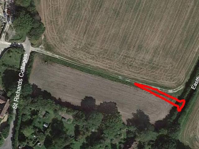 Plans to create a pedestrian and vehicle access point to a farm in East Harting have been refused by Chichester District Council. Image: Chichester District Council