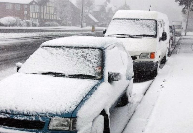Snow in Shoreham on April 6, 2008