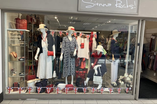 Sienna Rocks in Swan Walk has gone all patriotic with an eye-catching display of red, white and blue outfits