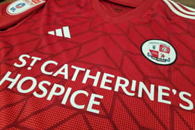 How the shirt will look with the St Catherine's Hospice sponsorship | Picture: Mark Dunford