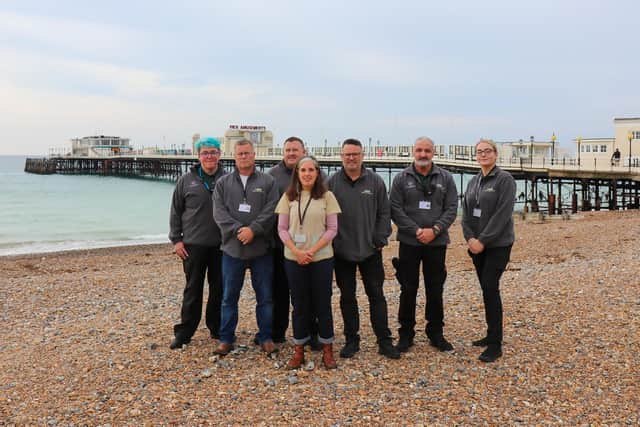 Vicki Wells, cabinet member for environmental services, met the new enforcement officers in Worthing this week. Photo: Worthing Borough Council