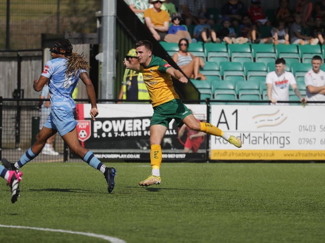 Action from Horsham's win over Cheshunt in the Isthmian premier division