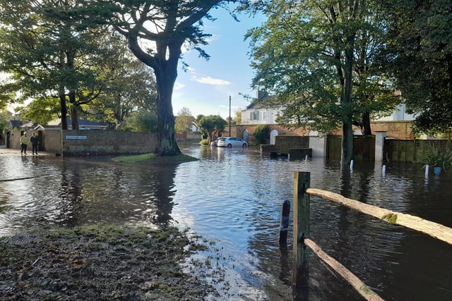 Flooding in Bognor Regis today (October 20).