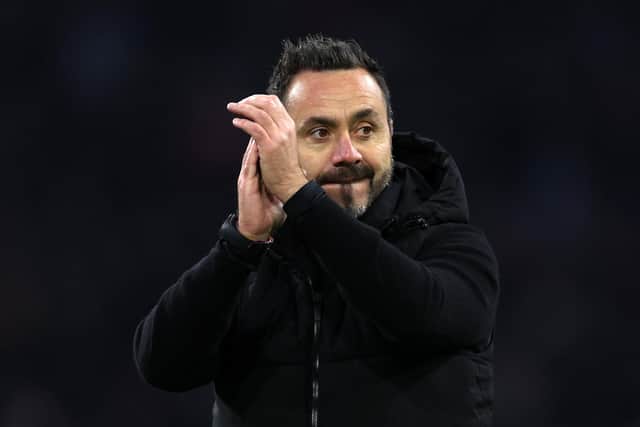 Roberto De Zerbi has described Brighton’s match against Sheffield United as one of the biggest games of the season so far – and said his players must treat it like a cup final. (Photo by Dean Mouhtaropoulos/Getty Images)