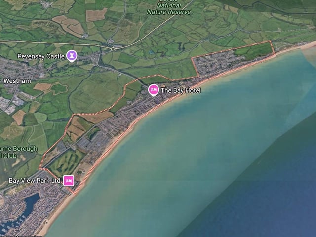 Pevensey Bay is the East Sussex area with the joint lowest petrol price at 134.7p per litre