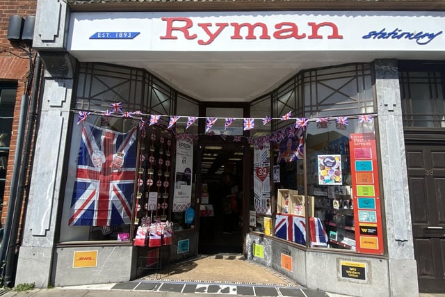 Ryman's had the King and Queen peering into East Street with their display