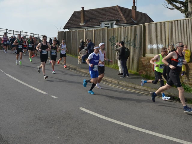 Action in the 2026 Hastings Half Marathon