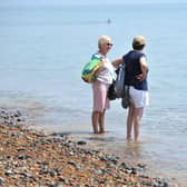 Shoreham Beach, West Sussex during the sunny weather on 13th June 2023. Pic S Robards SR2306142