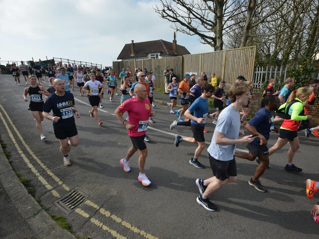 Action in the 2026 Hastings Half Marathon