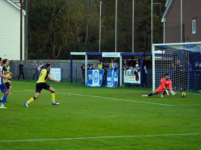 Match action from Saturday's drawn West Sussex derby between Haywards Heath Town and Chichester City in the Isthmian South East
