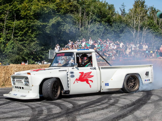 The MADMAC Mazda REPU wows the crowd at Goodwood. Photo: Michael John Reed.