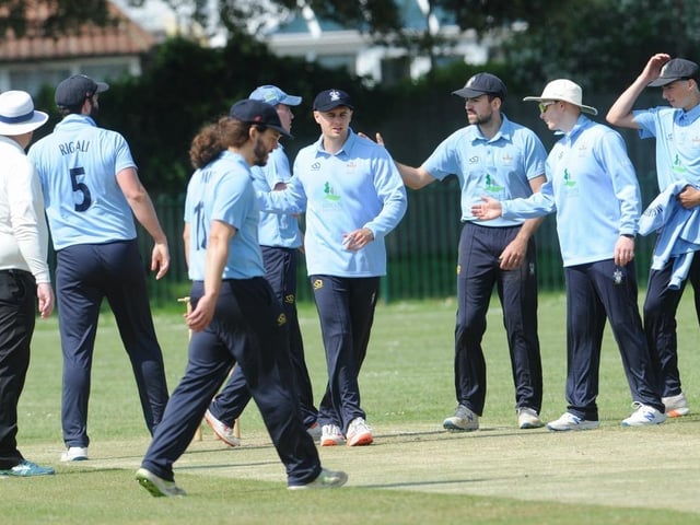 Action from the Sussex Cricket League Division 2 clash between Worthing v Burgess Hill. Picture by Stephen Goodger