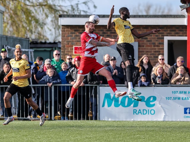 Action from Eastbourne Borough's 5-1 home loss to Maidstone in the National League South
