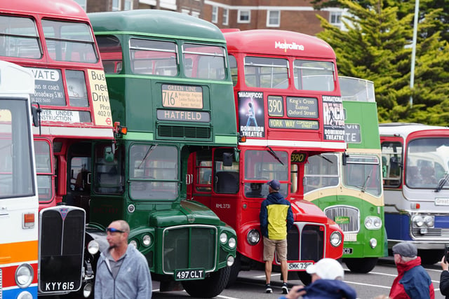 Worthing Bus Rally 2023 featured some unique vehicles on display and visitors were able to enjoy free bus rides on vintage buses